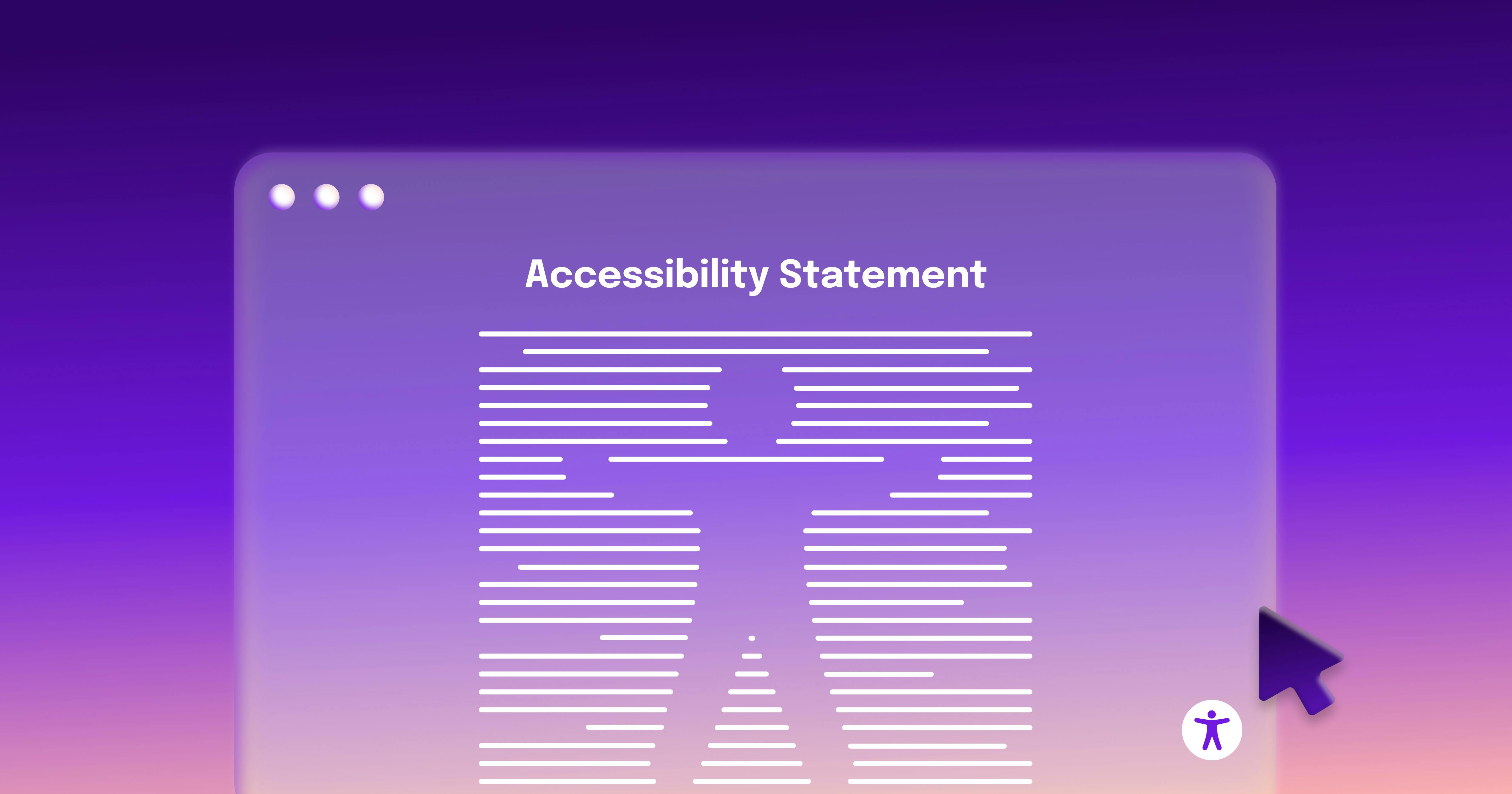 Illustrazione: documento di accessibilità stilizzato con figura e testo, copertina moderna
